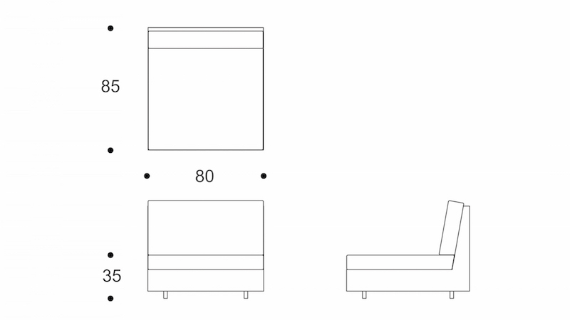 pymid center module  modular sofa  drawing