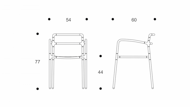 smood dining chair drawing