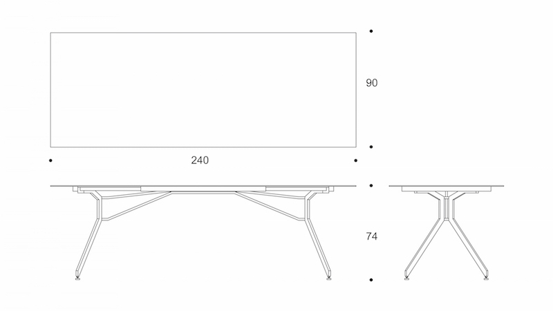 wing dining table drawing